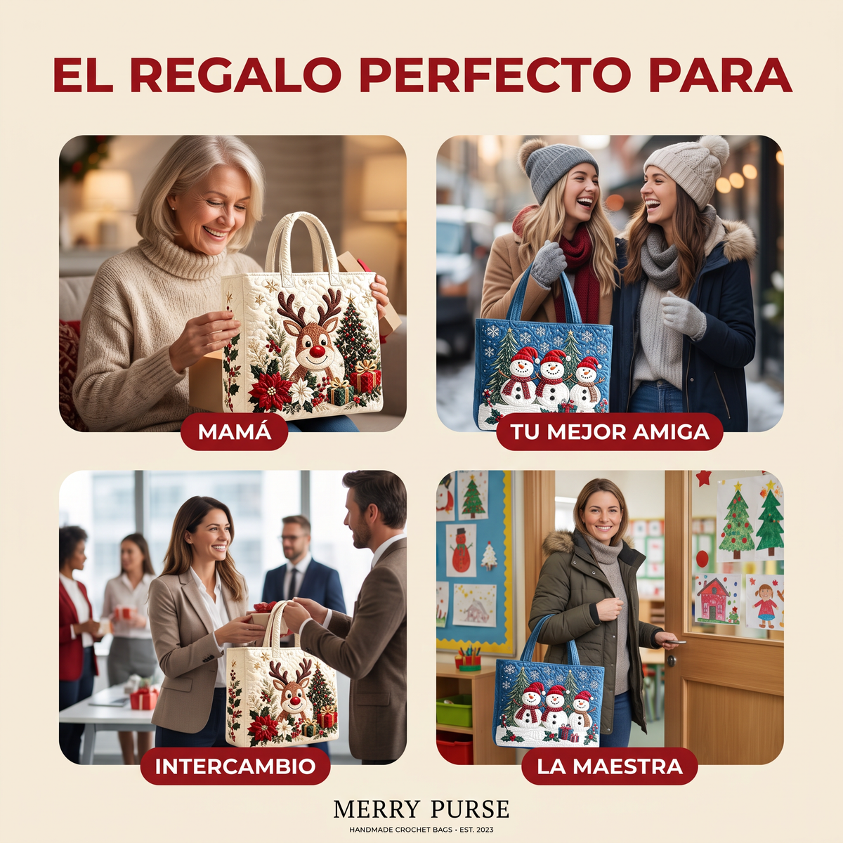 El bolso Merry Purse es el regalo perfecto para mamá, amigas, intercambio y maestras