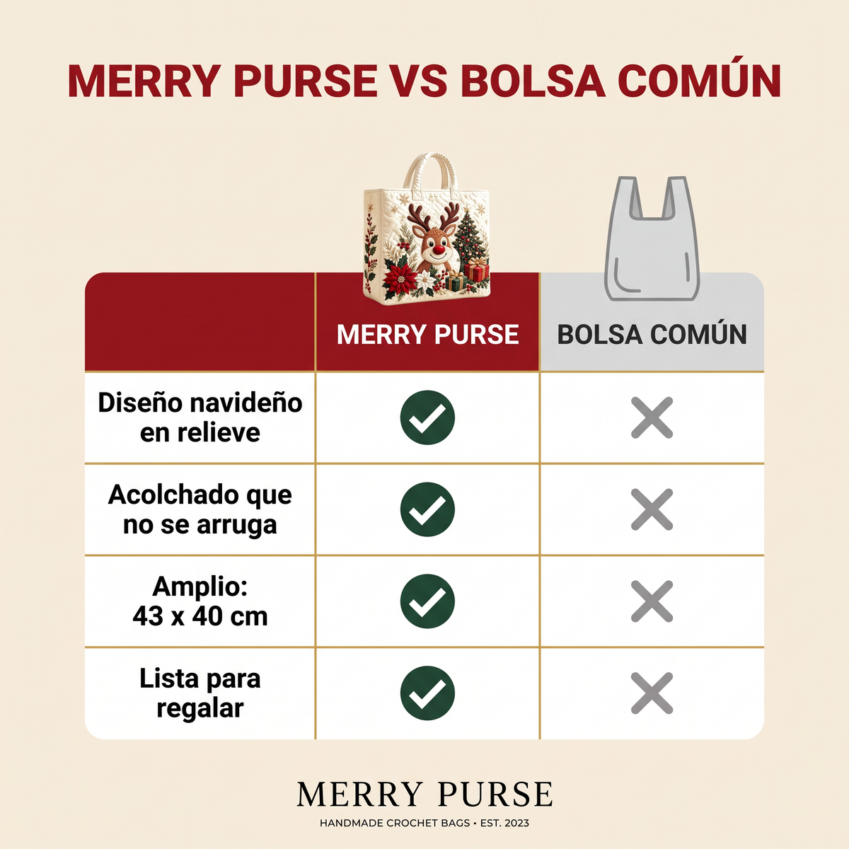 Merry Purse vs bolsa común