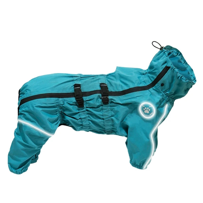Impermeable Puddly para perro color Azul Lago