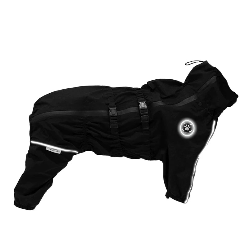 Impermeable Puddly para perro color Negro