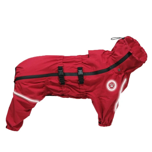 Impermeable Puddly para perro color Rojo