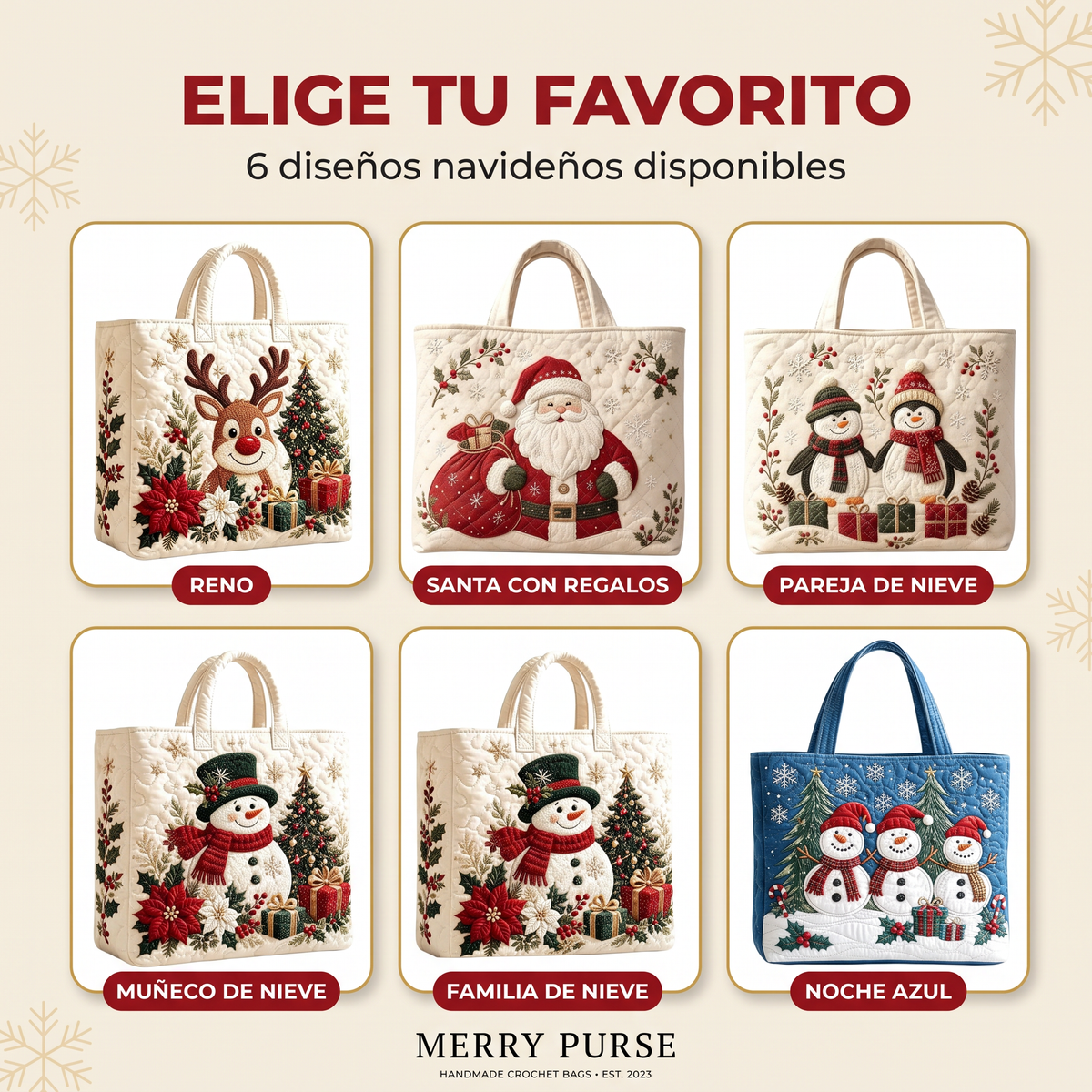 Bolso Navideño Acolchado Merry Purse™